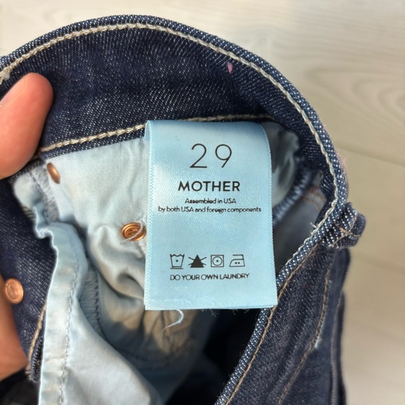 MOTHER Insider Crop Step Fray Speed Racer Jeans Size 29 - Picture 12 of 14